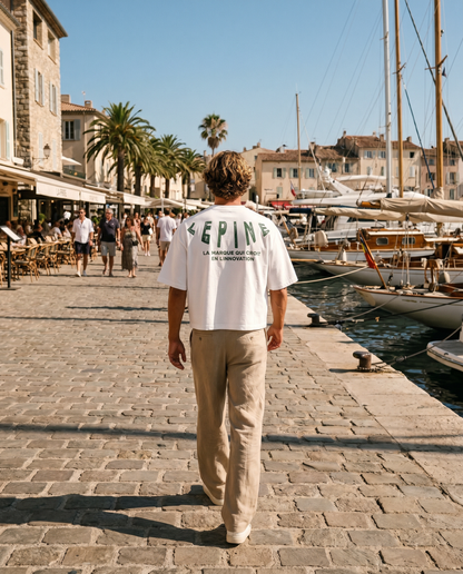 L'Innovation Tee — White & Green