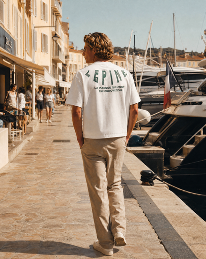 L'Innovation Tee — White & Green